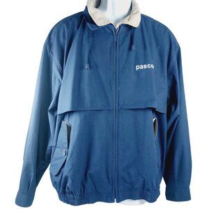 London Fog Men's Blue Pascor Windbreaker Full-Zip Bomber Jacket Size M